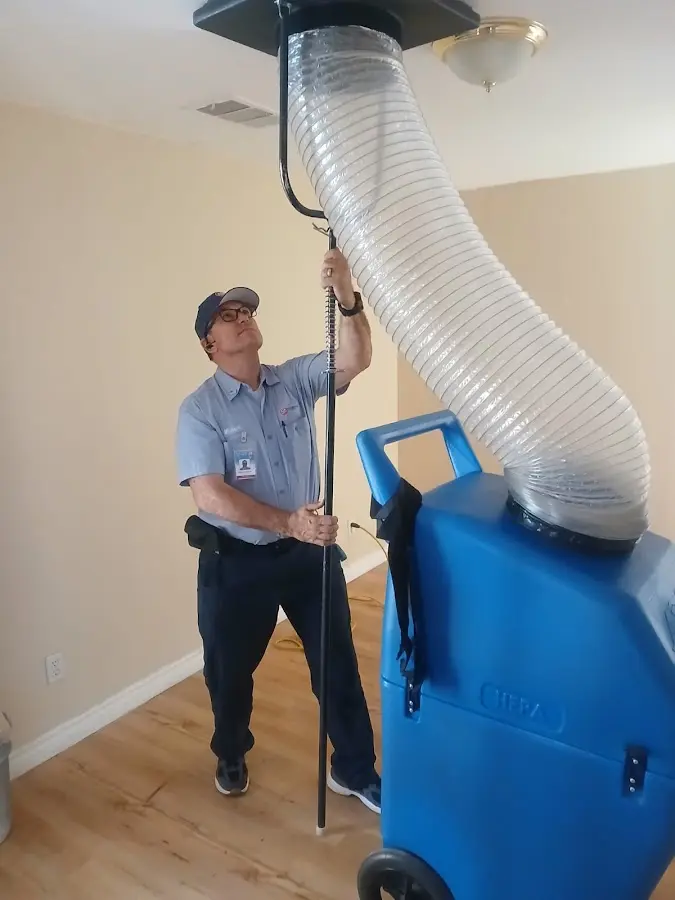 Mini Split Installation technician using HEPA equipment in Racine